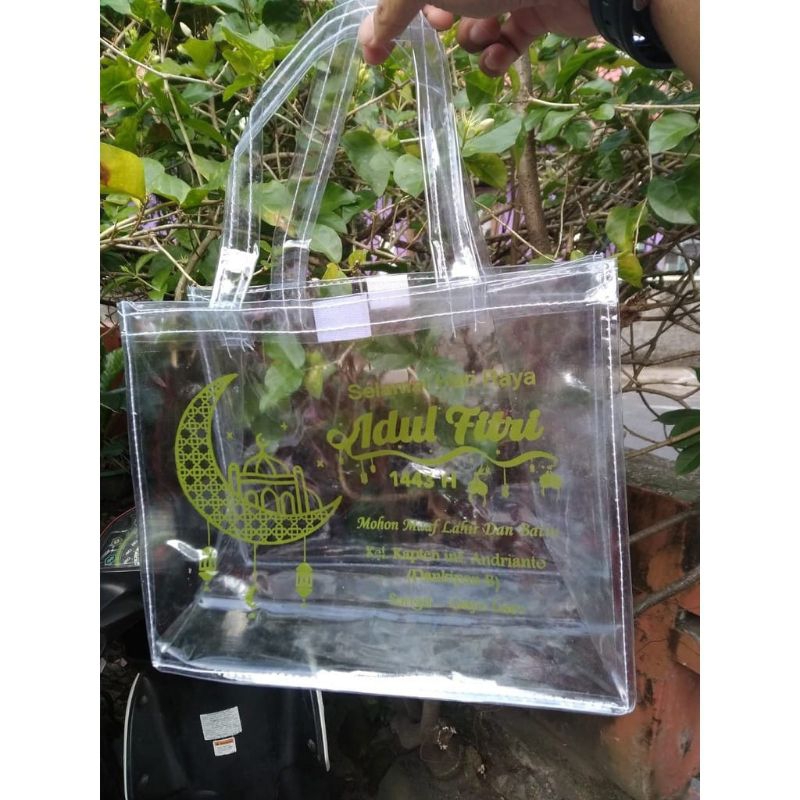

tas parcel lebaran mika tebal+sablon nama custom