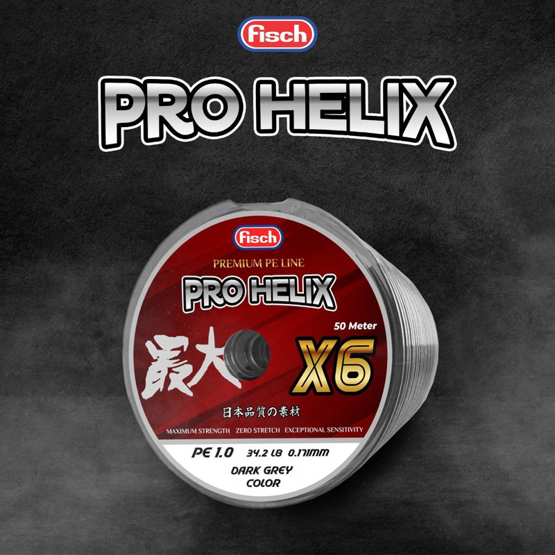 Benang PE Fisch Pro Helix X6 50 meter Dark Green connecting murah berkualitas