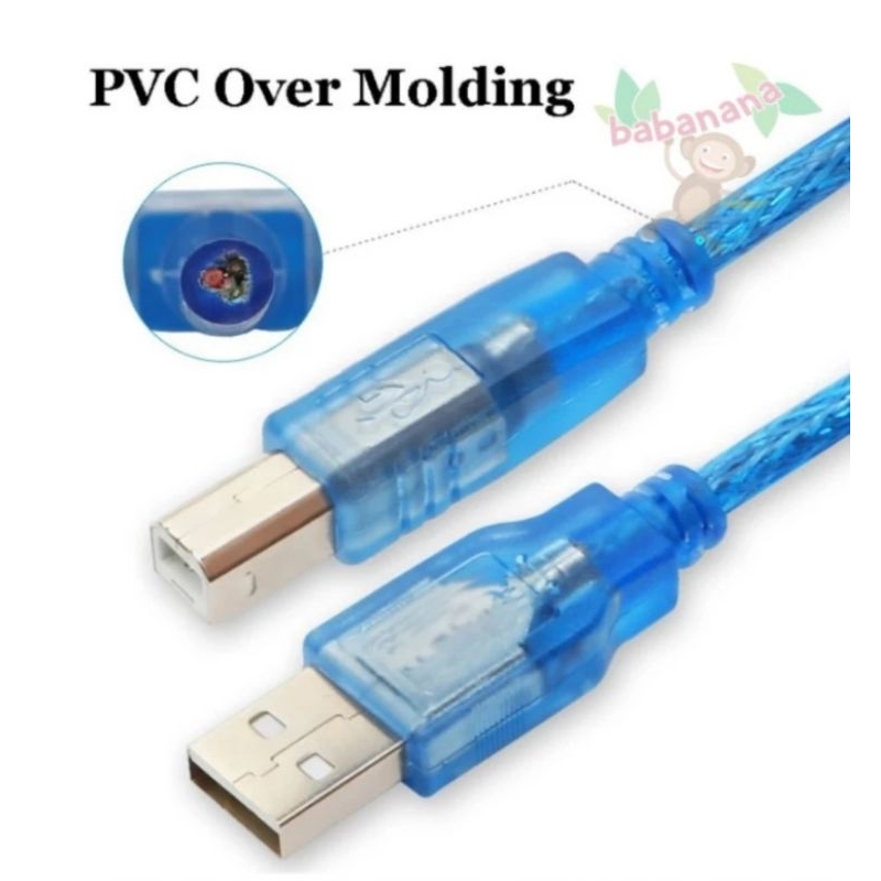 KABEL USB 2.0 PRINTER 1.5 METER BIRU HIGH QUALITY CABLE CONNECTOR