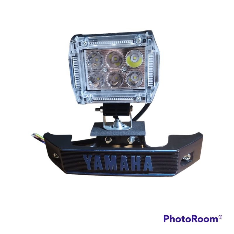 Paket Lampu 6 mata senja red-bleu 4594 + Kumis Yamaha Rx King