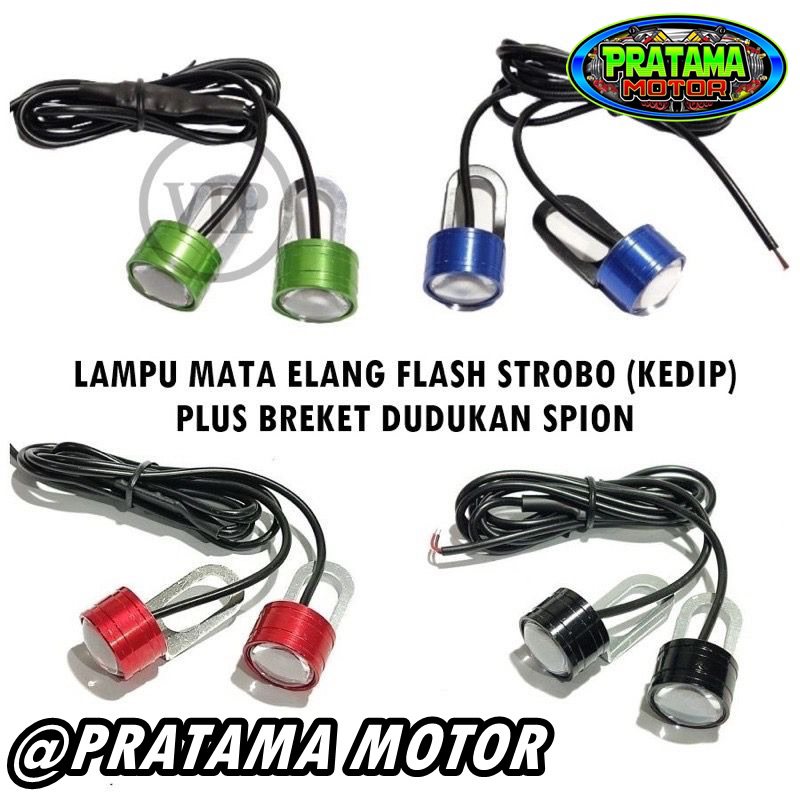 PROMO TERMURAH Lampu Mata Elang Strobo EAGLE EYE Flash Strobo 3 Led Plus Breket