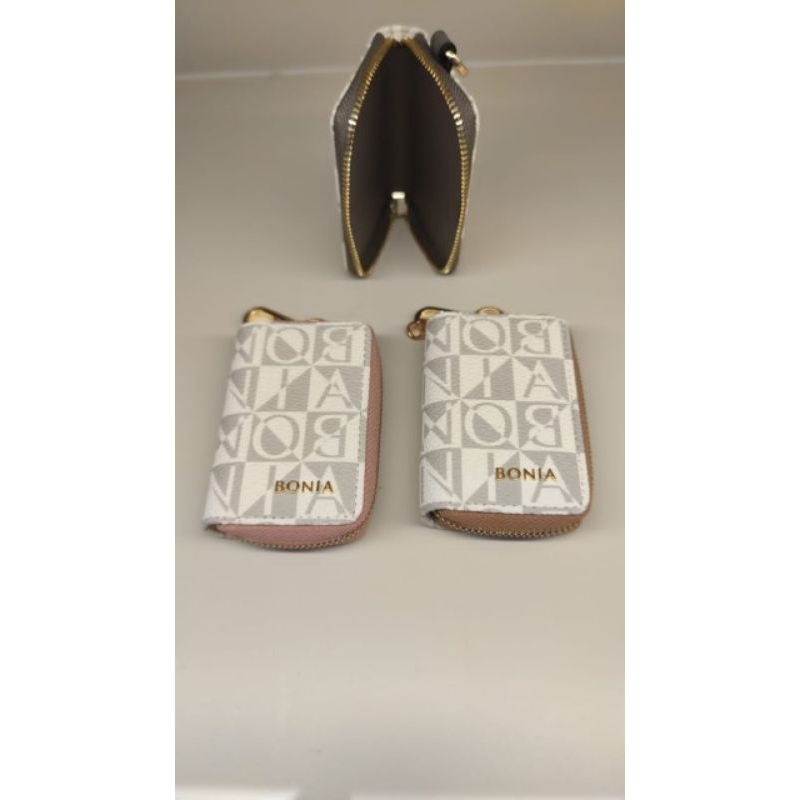 Bonia Original dompet kunci monogram putih