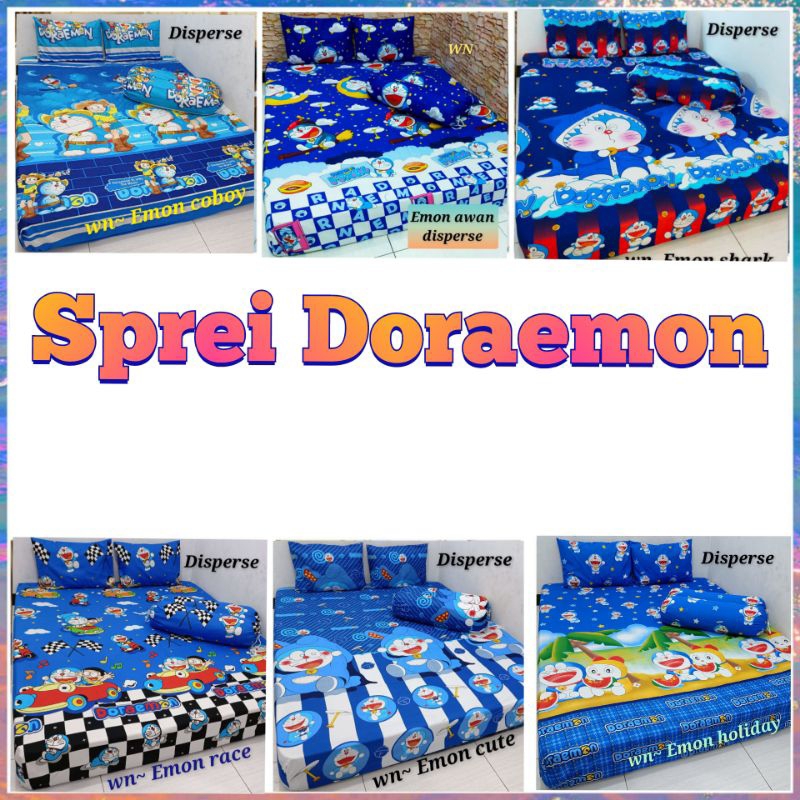 SPREI SEPRAI SEPREI HOMEMADE MOTIF GAMBAR KARAKTER EMON DORAEMON COBOY MOON DREAM PLAYING ALPHA ASTR