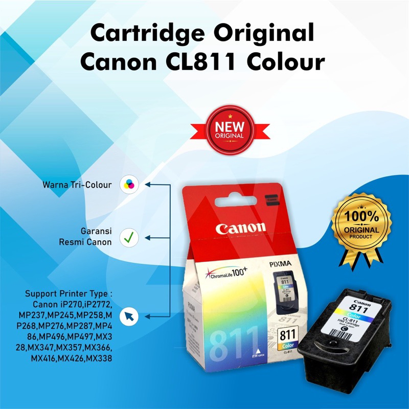 cartridge canon 810 BK & 811 colour ( ip2770 mp237 mp287 )