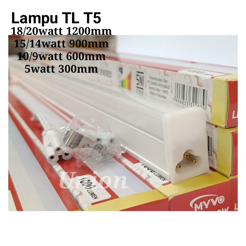 Lampu TL T5 LED 18w 120cm AC 220V Bergaransi MYVO/LUME
