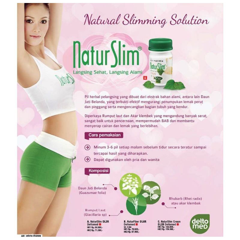 Natur Slim isi 30 obat diet peluntur lemak pelangsing badan