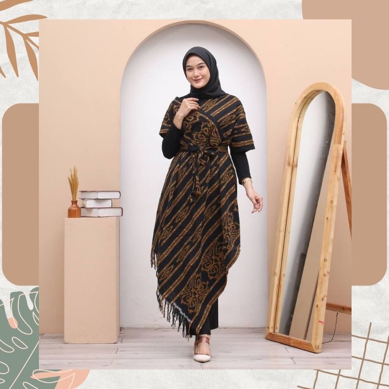 Dress Tenun Etnik - Dress Tenun Ikat Troso - Dress Baju Tenun Ikat - Tunik Tenun - Dress Tenun Troso