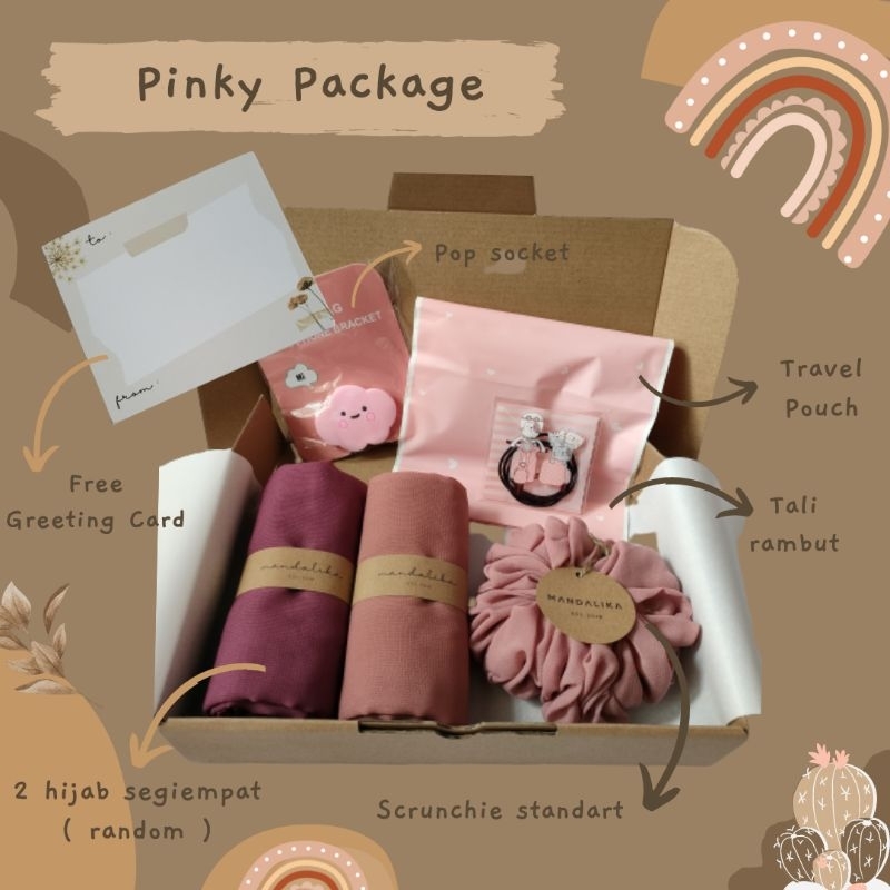 

HAMPERS LEBARAN HIJAB GIFTBOXKADO ULANG TAHUN WEDDING WISUDA " PINKY PACKAGE BY MANDALIKA