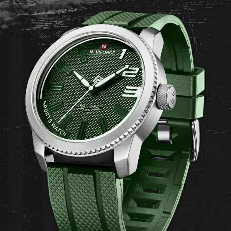 JAM TANGAN PRIA NAVIFORCE 9202 TALI RUBBER/NAVIFORCE 9202/9202 NAVIFORCE ORIGINAL