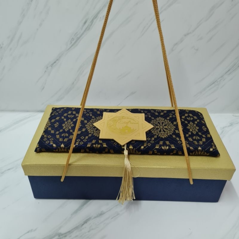 Box standar songket 30x15x8cm / kotak kue kering 2toples bulat 500gr / hamper idul fitri