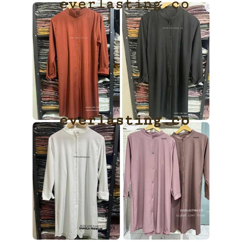 LONG TUNIK AILENE BAHAN SHAKILA IMPORT PREMIUM