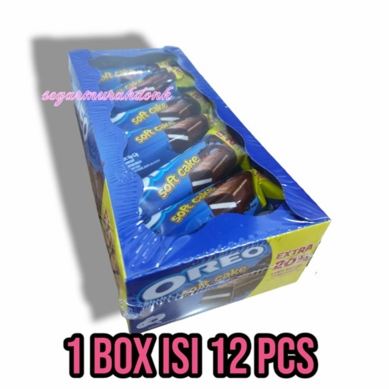 

Oreo Soft Cake Bolu rasa coklat vanila, 1 box isi 12 pc @ 16 gr