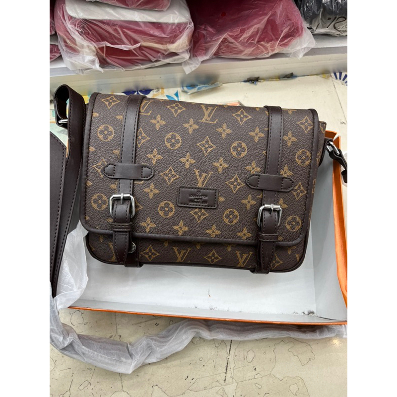 Tas selempang pria LV free box import premium tas slempang pria branded