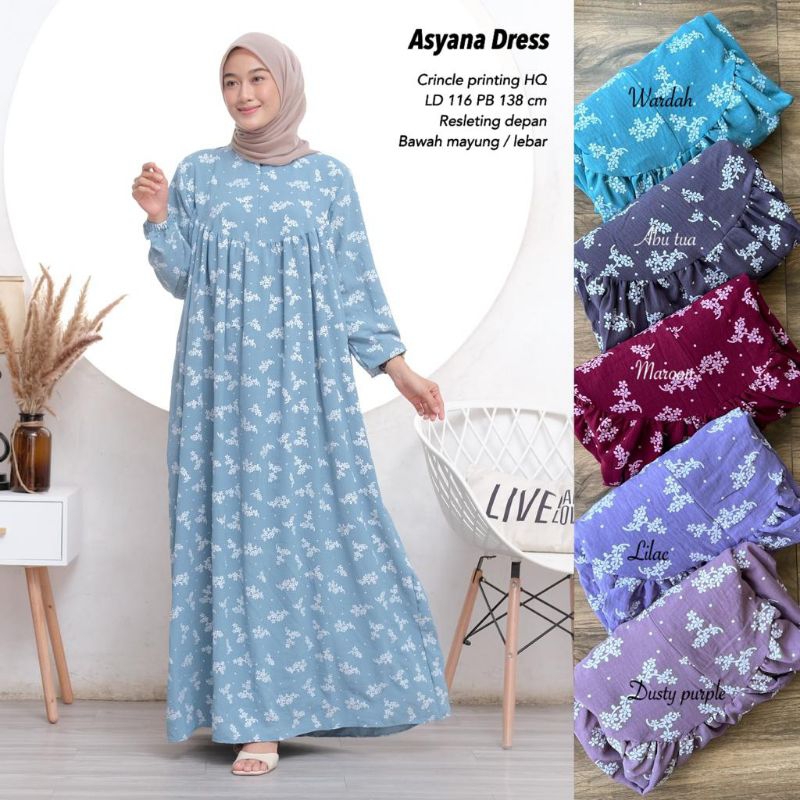 Gamis AirFlow Printing - Asyana Dress //JF1022