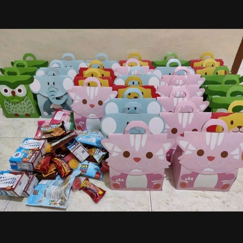 

Goodie Bag Ultah Anak Animal Souvenir Ulang Tahun Bingkisan Birthday