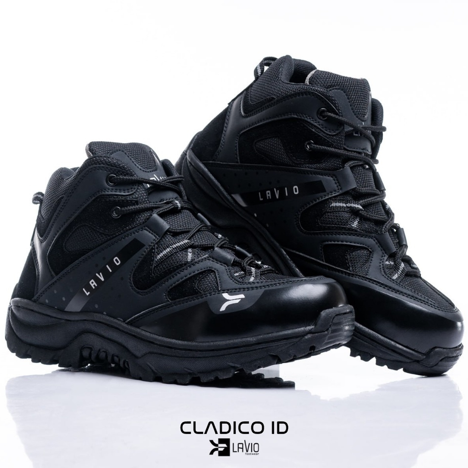 LAVIO Sepatu Safety Boot Outdoor Hiking High Quality Premium Safty Shoes Ujung Besi Gibson Hitam Boots Aktivitas Luar Ruangan