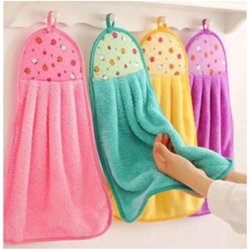 KAIN LAP DAPUR / LAP HANDUK TANGAN GANTUNG POLOS MOTIF BUAH / HAND TOWEL MURAH