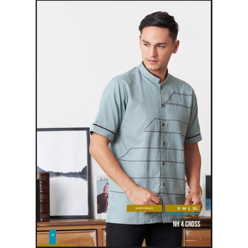 Baju koko NIZAR bordir 2023 reguler NH 4 cross