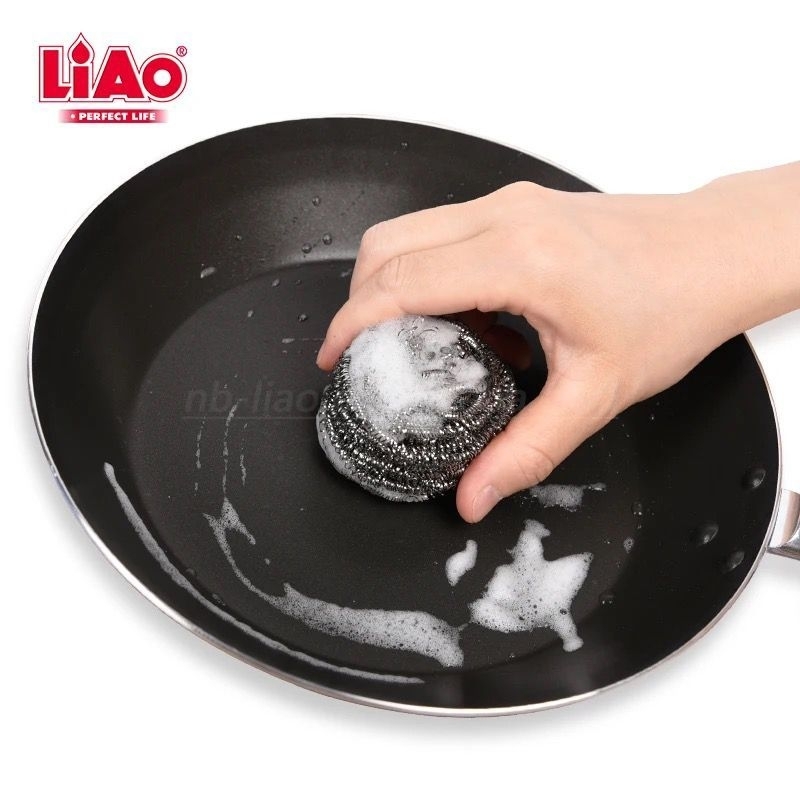 LIAO Sabut Cuci Piring 15 gram isi 12 pcs Sabut Stainless Serbaguna (H130024)