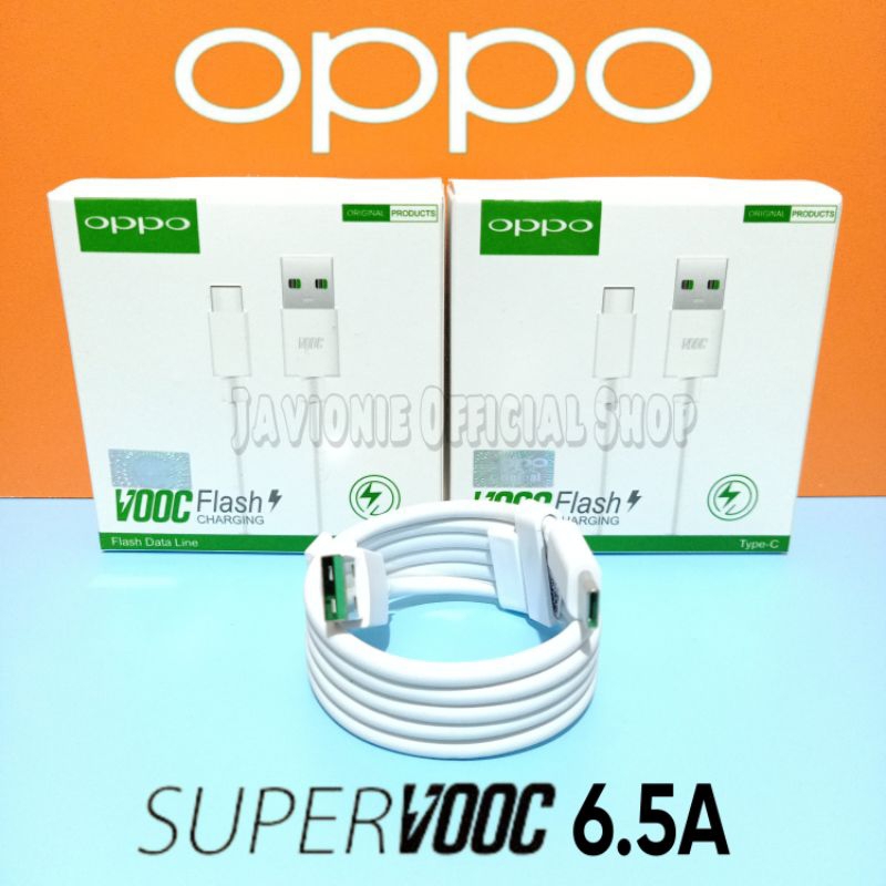 Kabel Data Charger Casan Cas OPPO Reno 1 2 3 4 5 6 7 8 8T 7z 8z Pro 4G 5G ORI Super VOOC TYPE C 6.5A Flash Charge