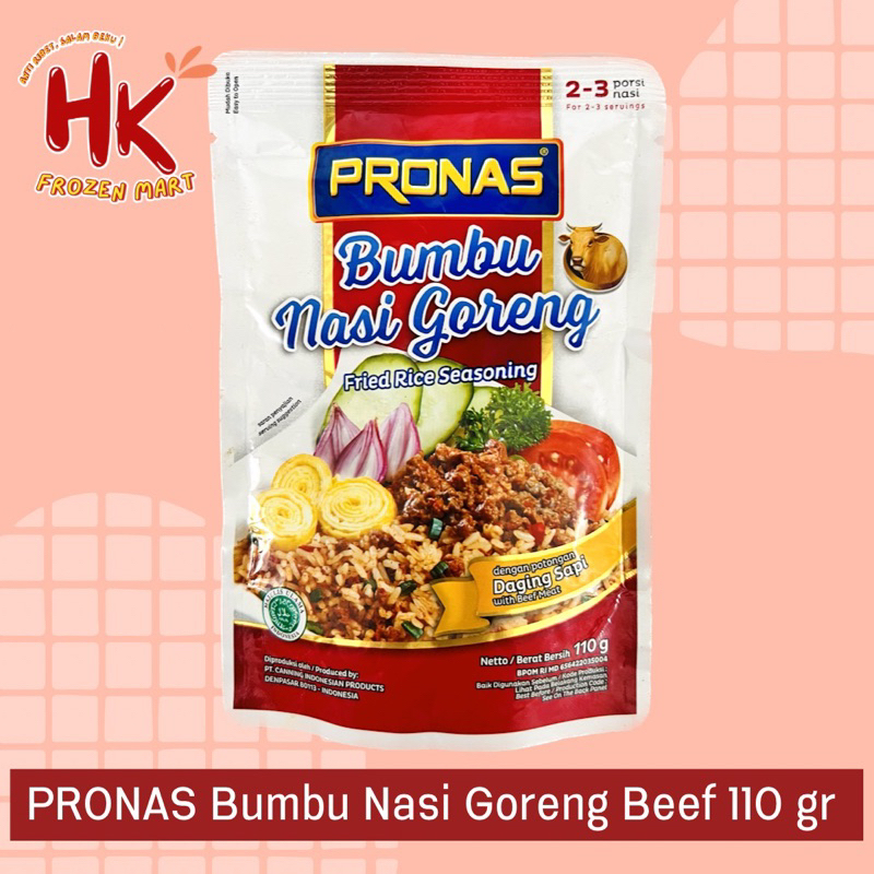 

Pronas Bumbu Nasi Goreng Sapi 110gr | fried rice seasoning beef nasgor | HK FROZEN MART