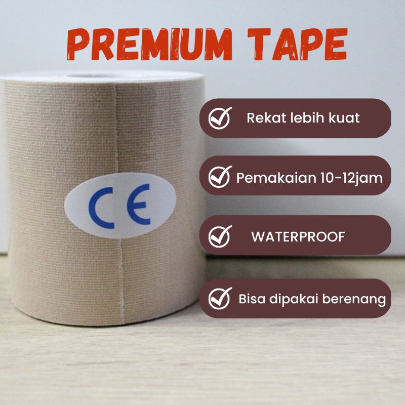 Plester payudara wanita body tape boob tape breast binder tomboy bra tape # bratape