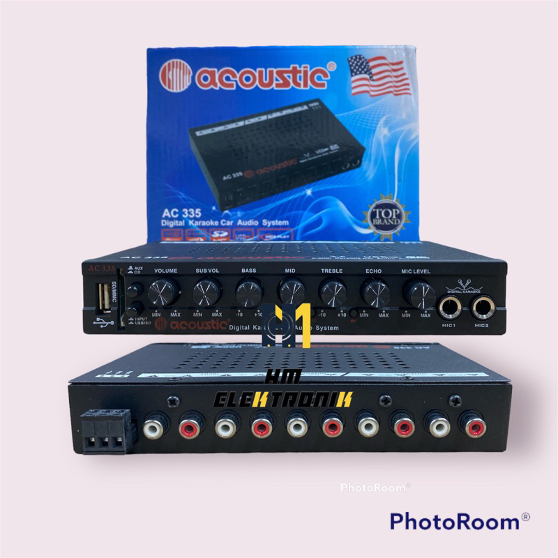 Pre am ACOUSTIC AC-335 parametric Digital Karaoke Car Audio System