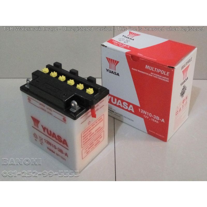 Aki Motor TOSA Roda 3,Vespa px-150 Multipole YUASA Basah 12N10-3B-A