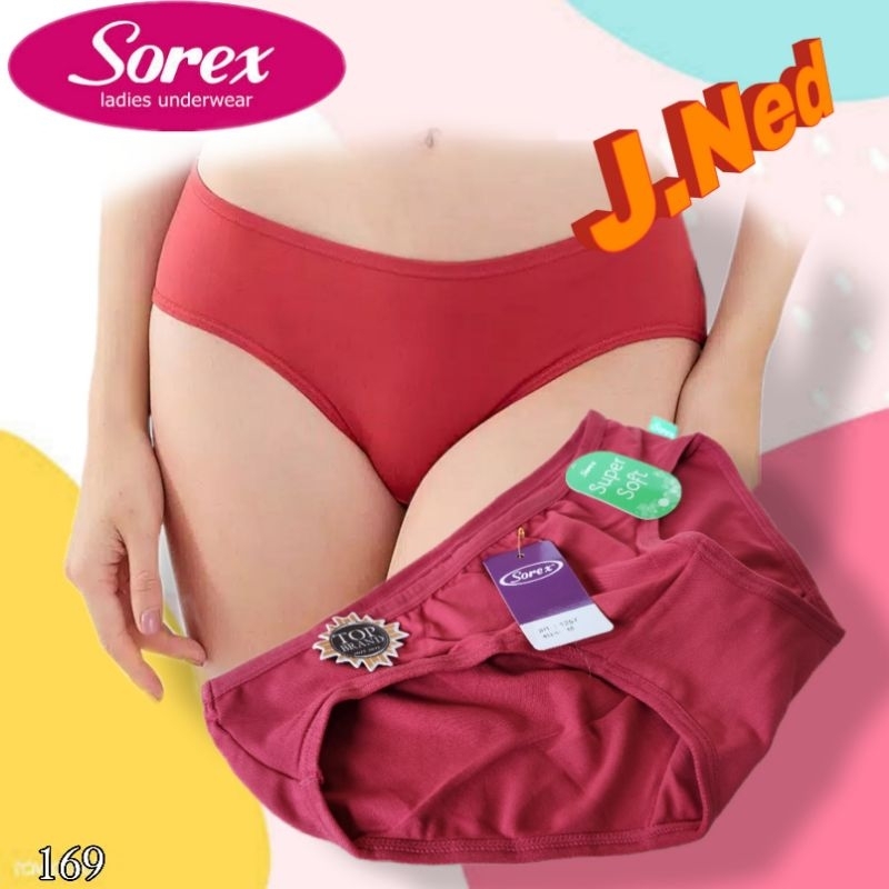 J169 Sorex Super Soft Celana Dalam Wanita Dewasa dan Remaja Midi Size M L EL QL