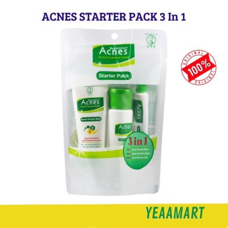 Acnes Starterpack 3 in 1 Original BPOM | Paket Obat jerawat