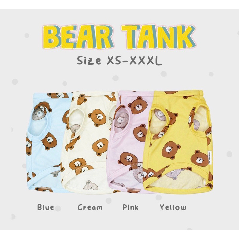 Baju Kucing Anjing Bear Tank