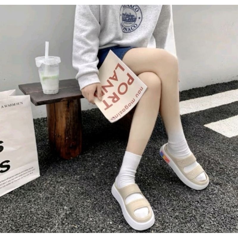 Sandal wedges selop wanita Terbaru HYS 029-2/sendal karet jelly perempuan kekinian / Sandal Jelly Karet