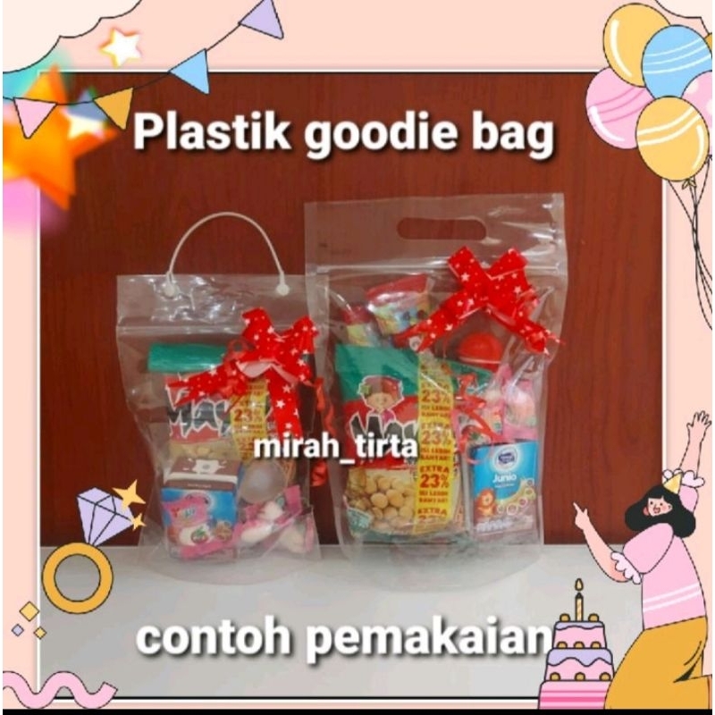 ❤ULANG TAHUN❤10 pcs plastik snack ulang tahun dan tali. plastik snack ulang tahun . Plastik tenteng 