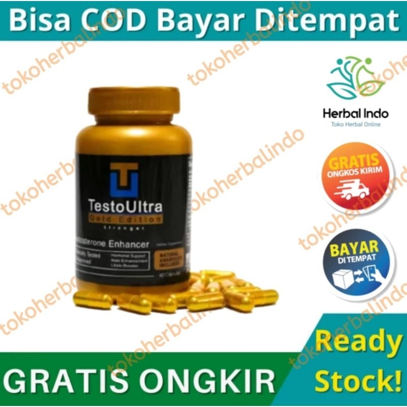 ( Bisa Cod ) TESTO ULTRA GOLD EDITION OBAT HERBAL STAMINA PRIA 100% ALAMI ORIGINAL MEMBANTU MENINGKA