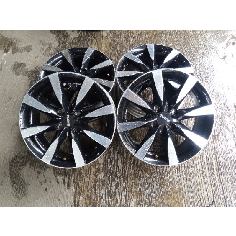 velg original ring 15 copotan splash pcd 4x100 kondisi second cocok di agya ayla sirion brio city vi