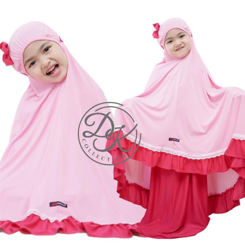 Mukena Anak Pita Perempuan Jersey Premium 2-6 Tahun