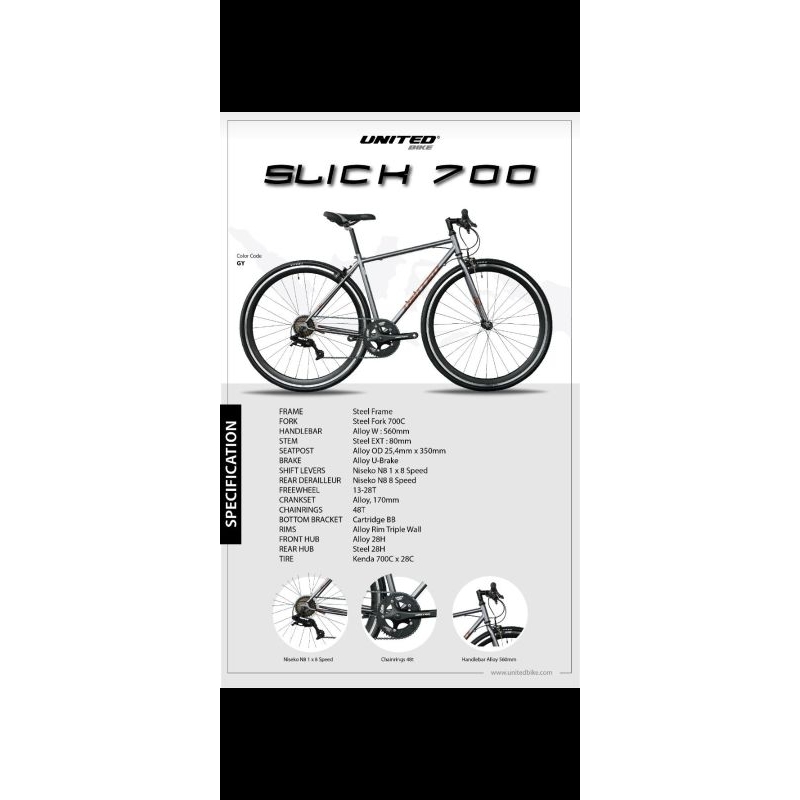 United Slick 700 Grey