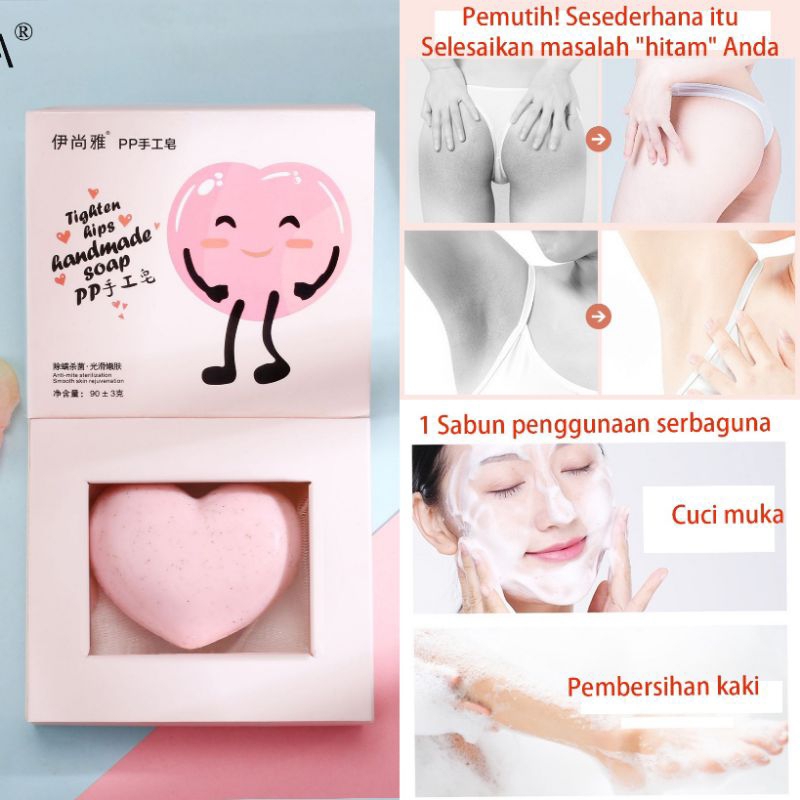 COD Peach Sabun Pemutih badan kulit wajah permanen Soap Whitening bleaching putih cerah original