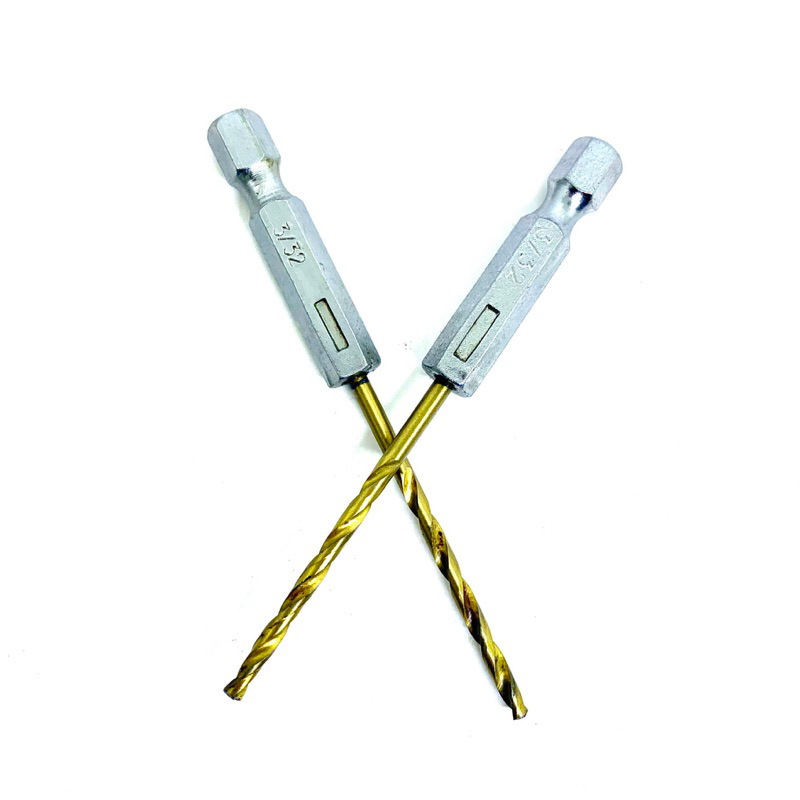 Bor Drill impact cordless hex shank 2.4 mm atau 3/32 bekas seken..Drill Bor 2.4mm