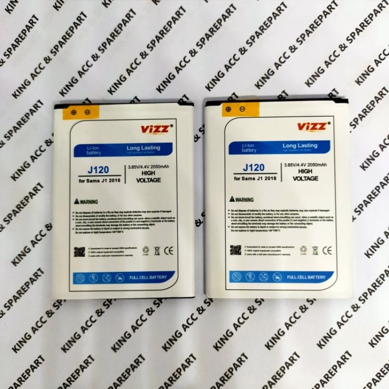 BATERAI BATRE BATERE BATTERY VIZZ SAMSUNG GALAXY J120 J1 2016 DOUBLE POWER