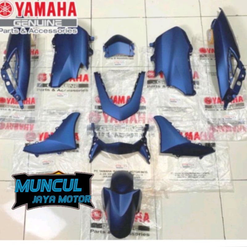 Paket Full Set Body Halus All New Nmax N-Max Connected 2020-2022 Biru Doff Original Yamaha ygp