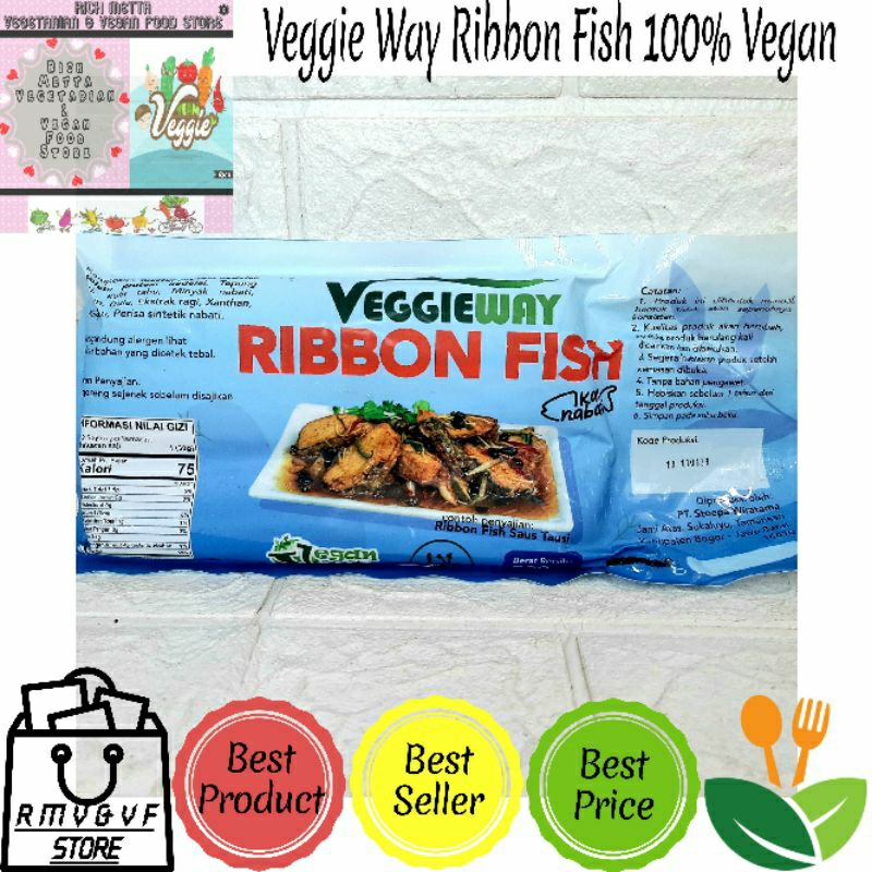 

Veggie Way Ribbon Fish / Ikan Nabati 2 Roll Vegetarian Frozen Food