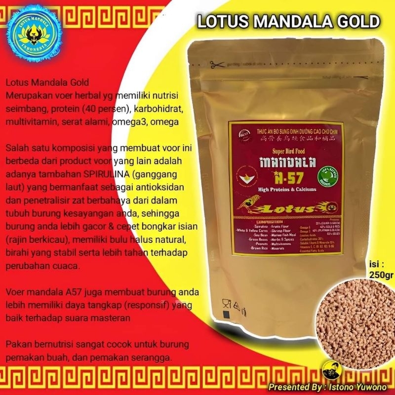 Lotus Mandala Gold (10Pcs)