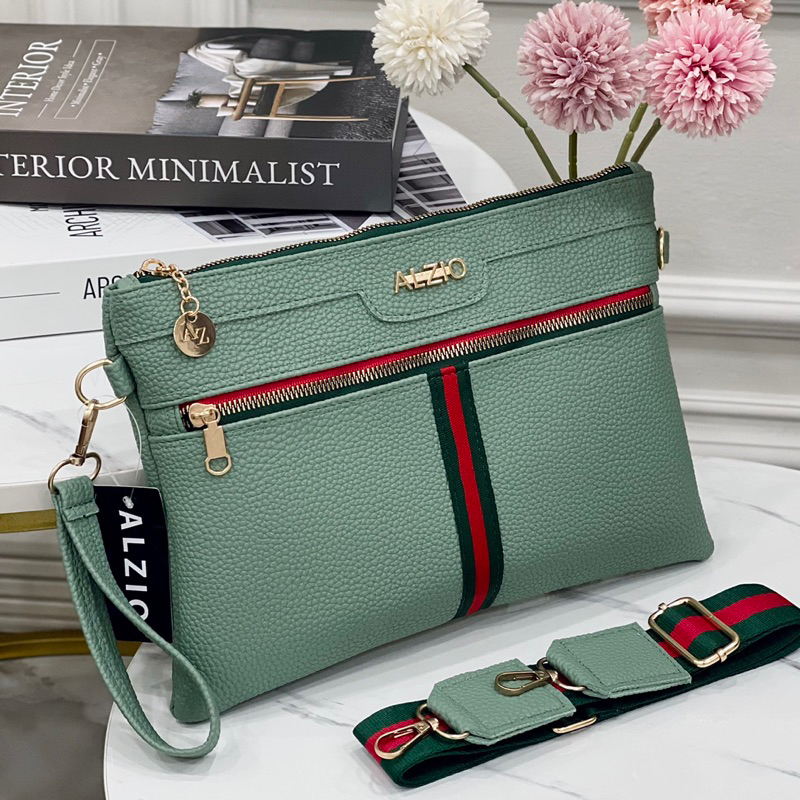 Cuci Gudang Alzio - Tas Papirut Handbag Selempang Sling Bag - Alzio Clutch Gilena