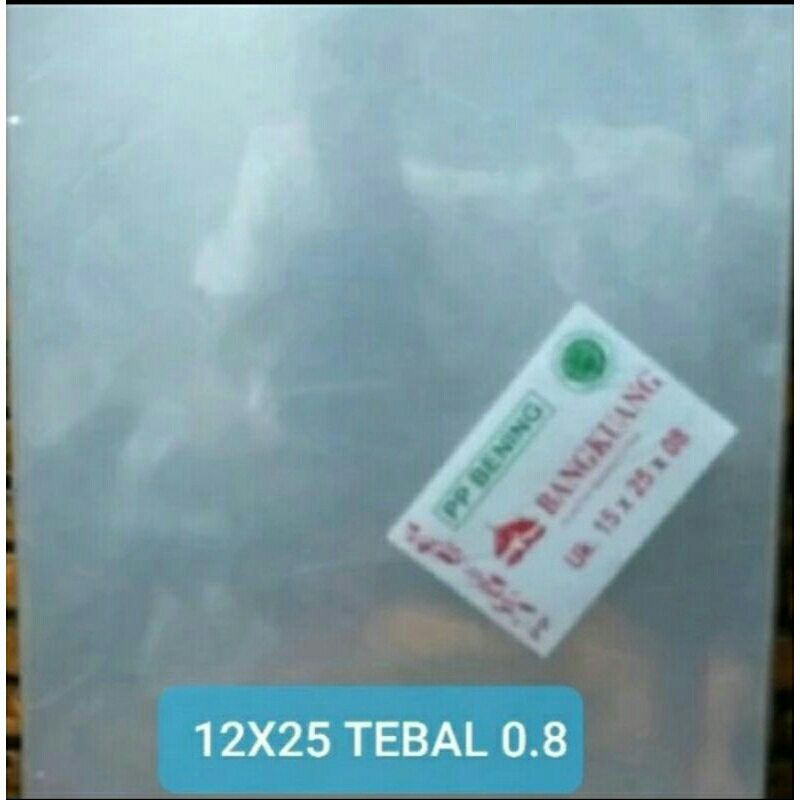 PLASTIK PP TEBAL 0.8 BENGKUANG 12X25
