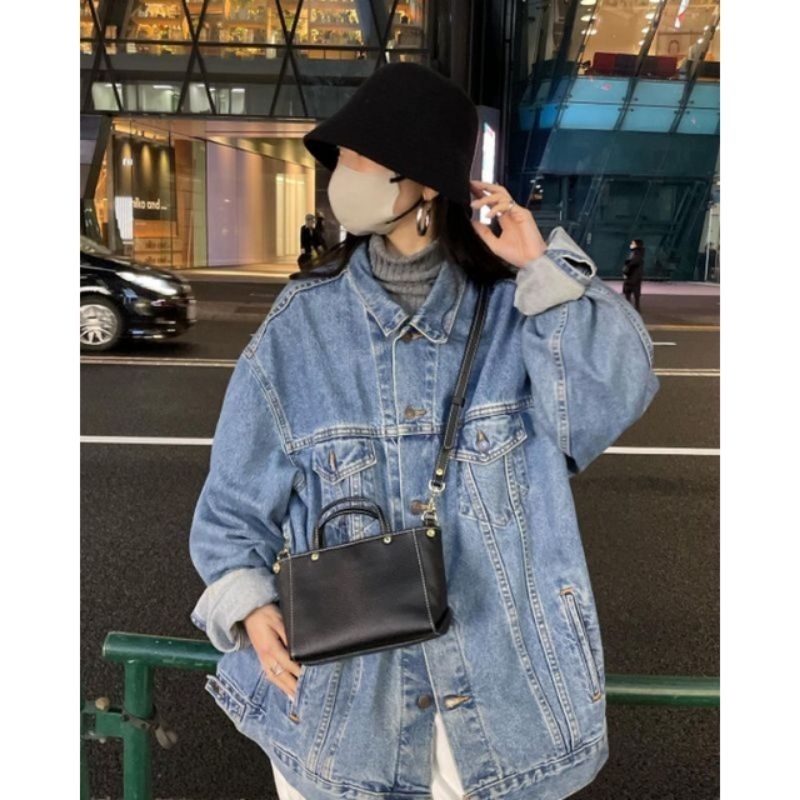 Lalisa Jaket Jeans Big Size Wanita Oversize Jumbo