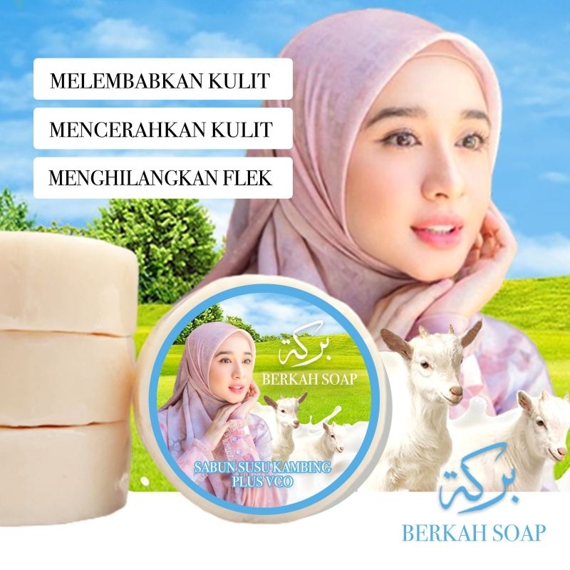 SABUN SUSU KAMBING VCO- Melembutkan Menyegarkan Memutihkan Melembabkan Kulit Sensitif Bahan Alami Susu Kambing Asli