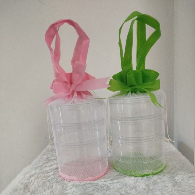 (𝐈𝐬𝐢 𝟏𝟎 𝐏𝐜𝐬) Tas Toples 4 Susun Toples 250 Gram//Tas Hampers Lebaran/Tas Toples Kombinasi/Tas Kue Ke