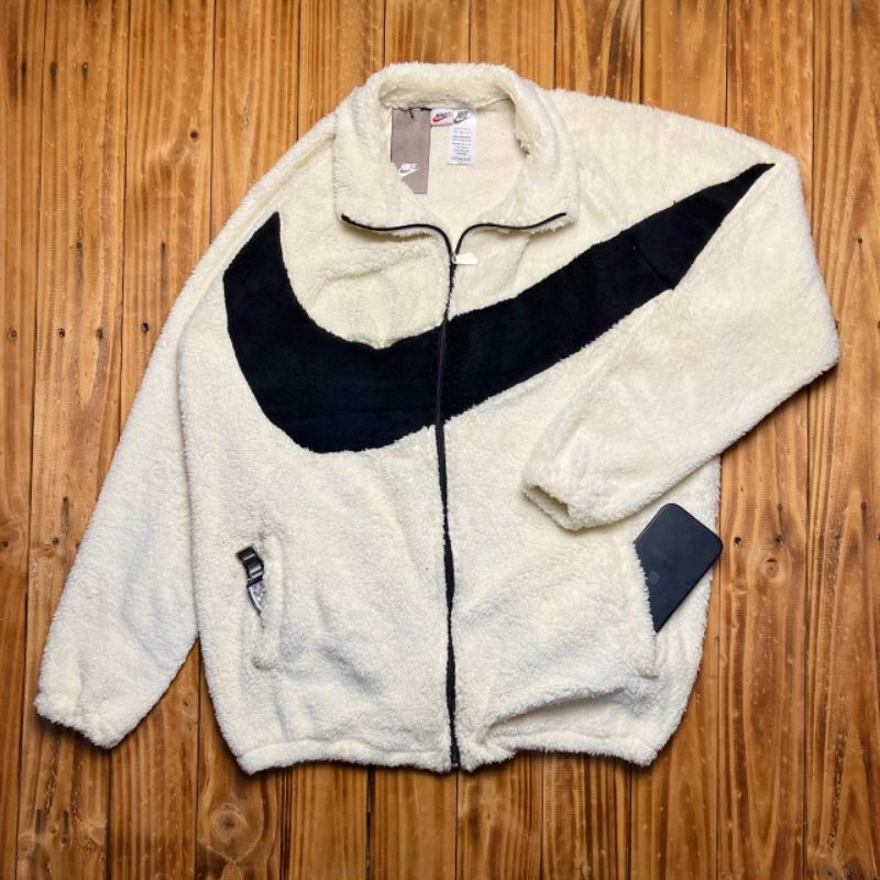 SHERPA JAKET NIKE BIG SWOOSH FULLTAG &amp; LABEL