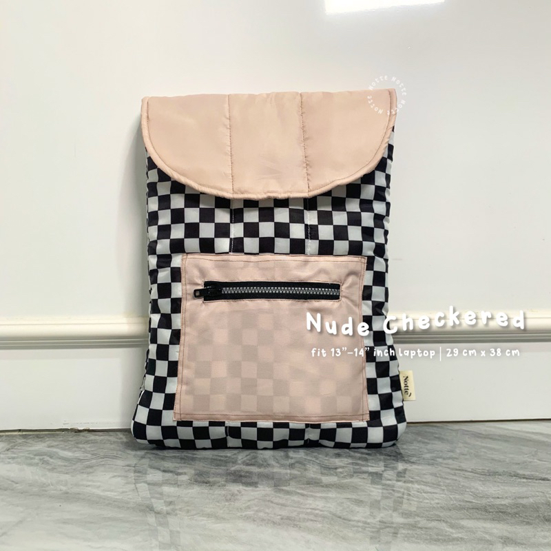 NOTTE - Puffy Laptop Sleeve Checkered Series | Tas Laptop 13-14 inch